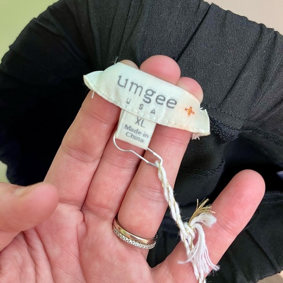 NWT Umgee Black Moto-Style Joggers with Ribbed Panels and Zip Pant Leg SZ XL - Picture 3 of 6